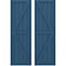 Ekena Millwork Americraft 5-Board Wood 2 Equal Panel Frmd Board-n-Batten Shutters w/Dbl Z-Bar, ARW102BF518X75HBH, PR ARW102BF518X75HBH - alternate 1